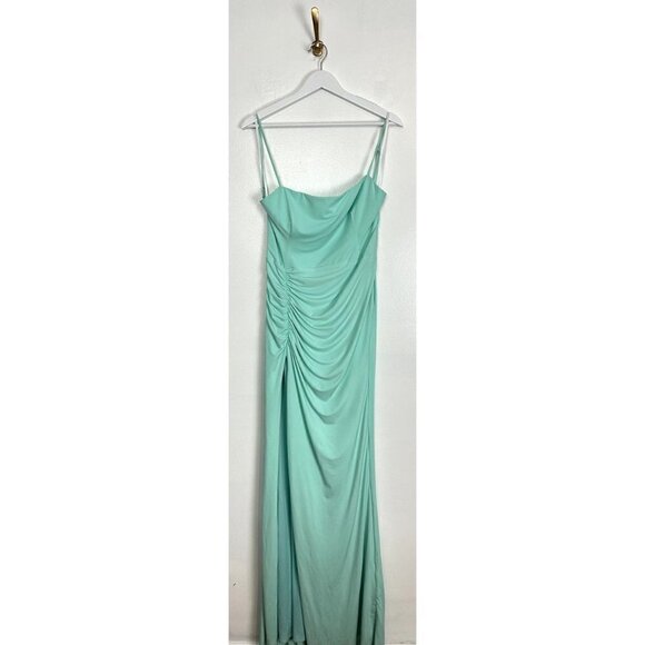 KATIE MAY Great Kate Ruched Gown in Supercharged Mint Size Large - Picture 6 of 16
